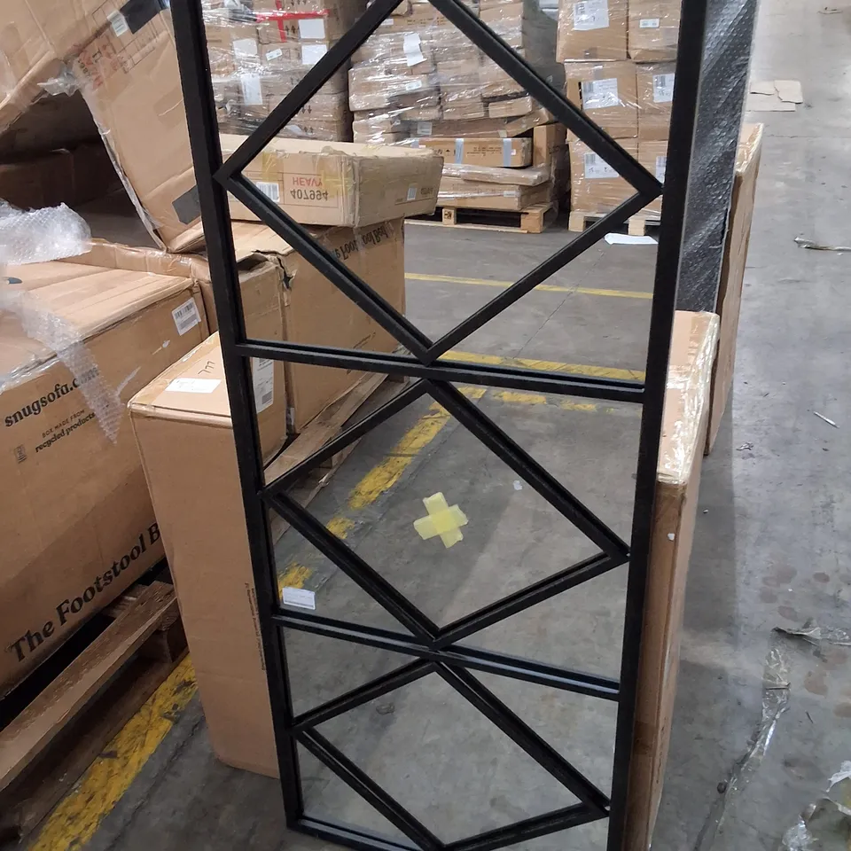 UNBOXED SCOVA METAL FRAMED WALL MIRROR IN BLACK