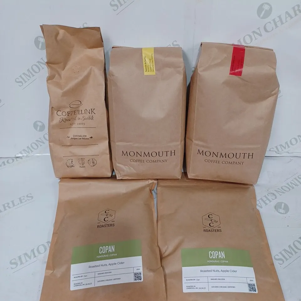 LOT TO CONTAIN 5 X ASSORTED PACKS OF COFFEE. BRANDS AND FLAVOURS VARY