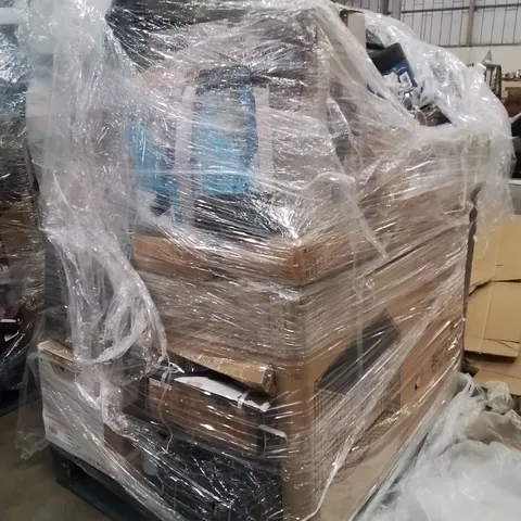 PALLET OF ASSORTED HOUSEHOLD GOODS AND PRODUCTS TO INCLUDE;DOG CAGE,GYM MATS,FAN,SLEEPING BAG