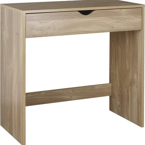 BOXED URBNLIVING 1 DRAWER, WOODEN, SMALL DRESSING TABLE - OAK (1 BOX)
