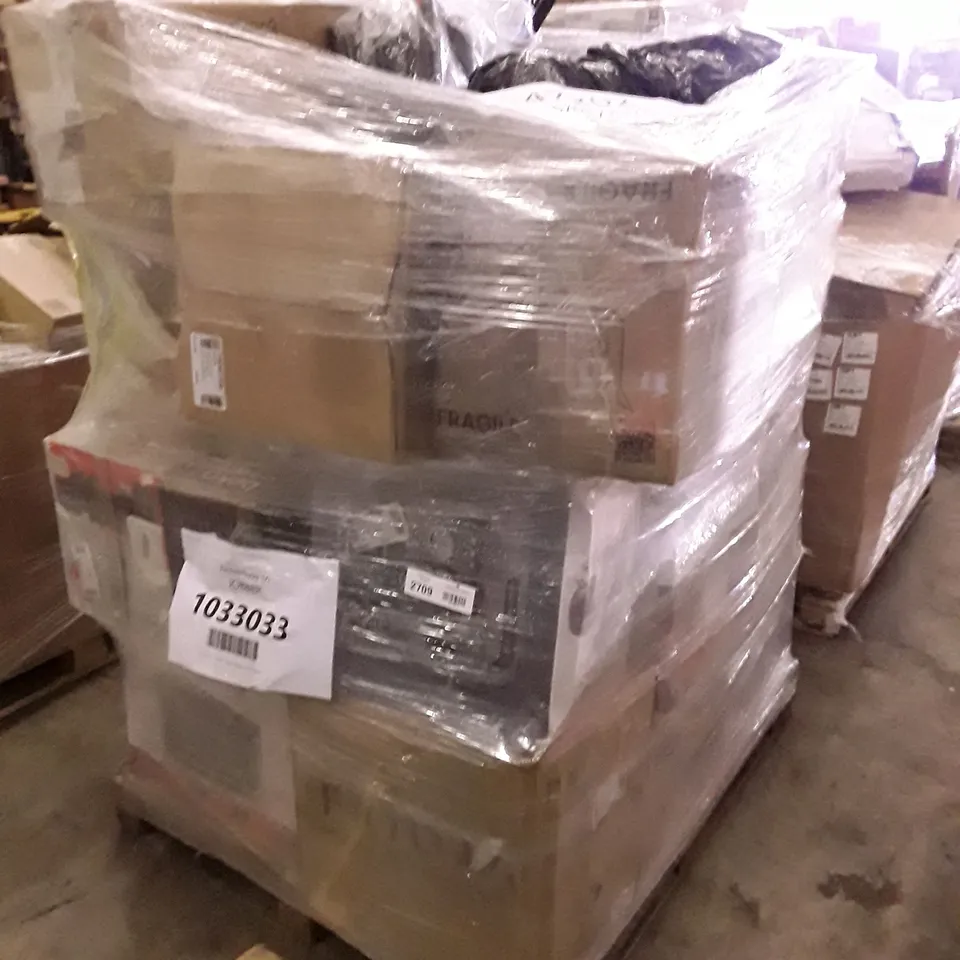 PALLET OF APPROXIMATELY 22 UNPROCESSED RAW RETURN HOUSEHOLD AND ELECTRICAL GOODS TO INCLUDE;
