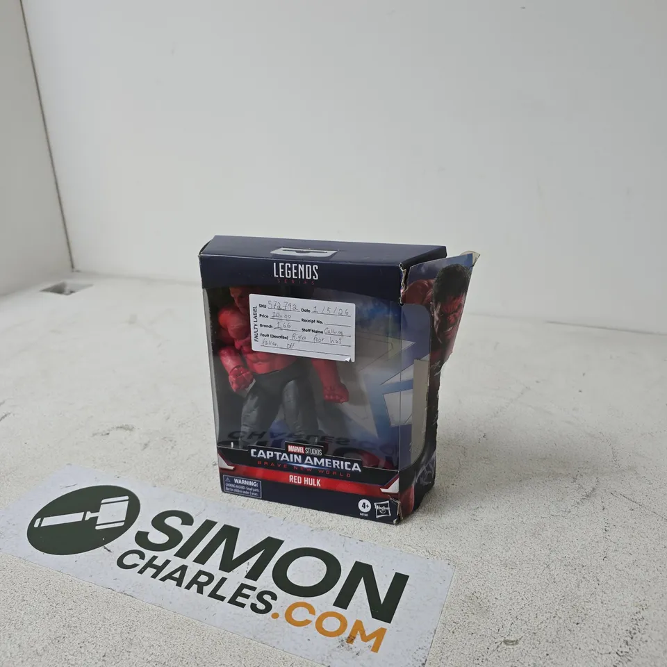 MARVEL LEGENDS SERIES CAPTAIN AMERICA RED HULK ACTION FIGURE - BOXED
