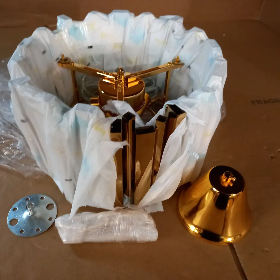GOLD LOOK 3-LAMP CEILING LIGHT