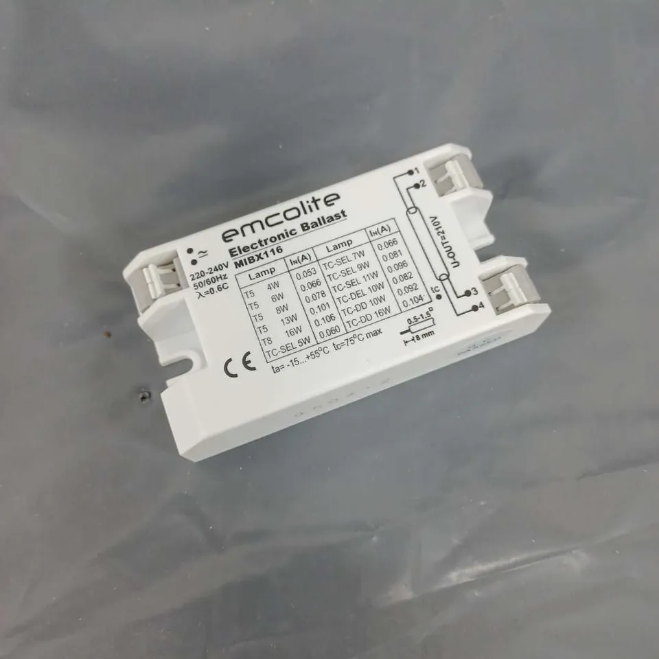 APPROXIMATELY 80 EMCOLITE MIBX116 ELECTRONIC BALLASTS