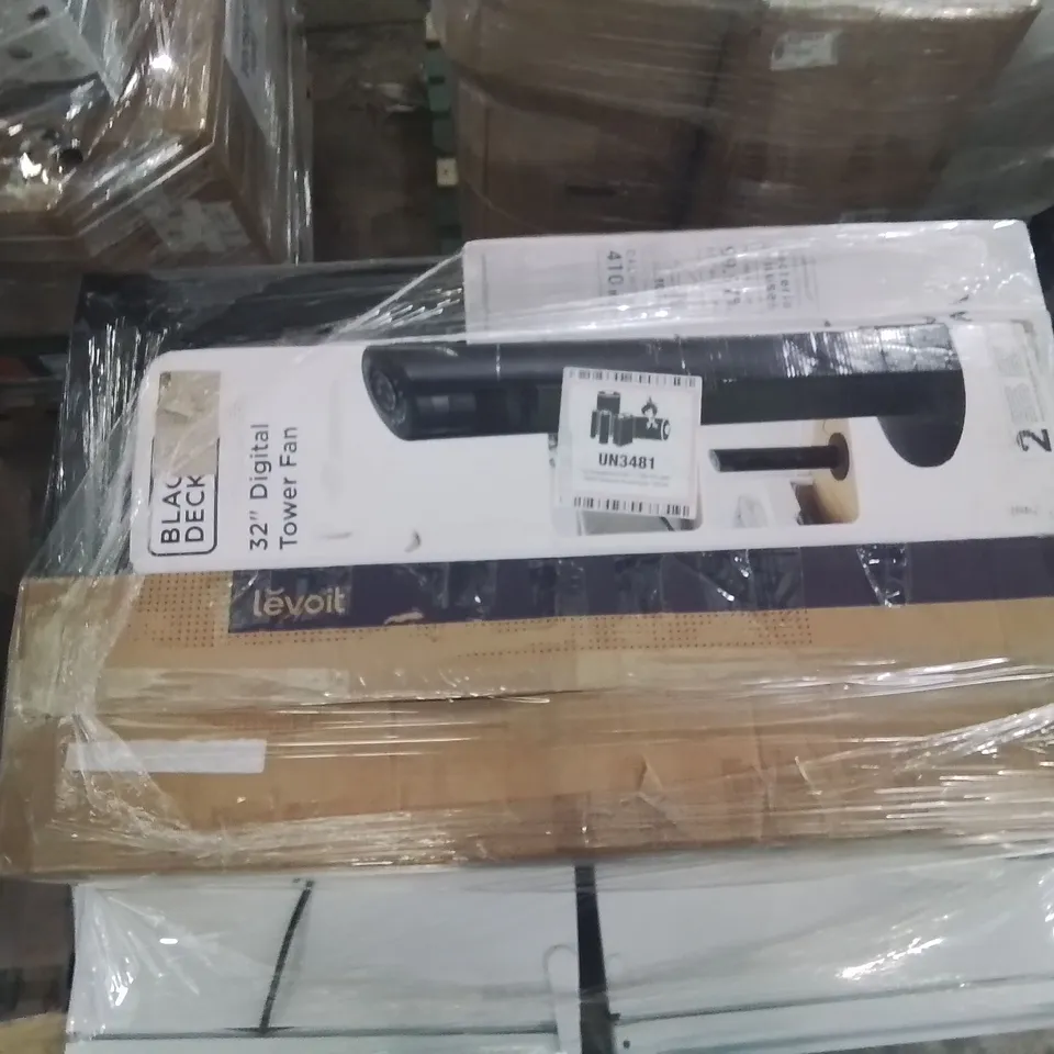 PALLET OF APPROXIMATELY 7 UNPROCESSED RAW RETURN HOUSEHOLD AND ELECTRICAL GOODS TO INCLUDE;