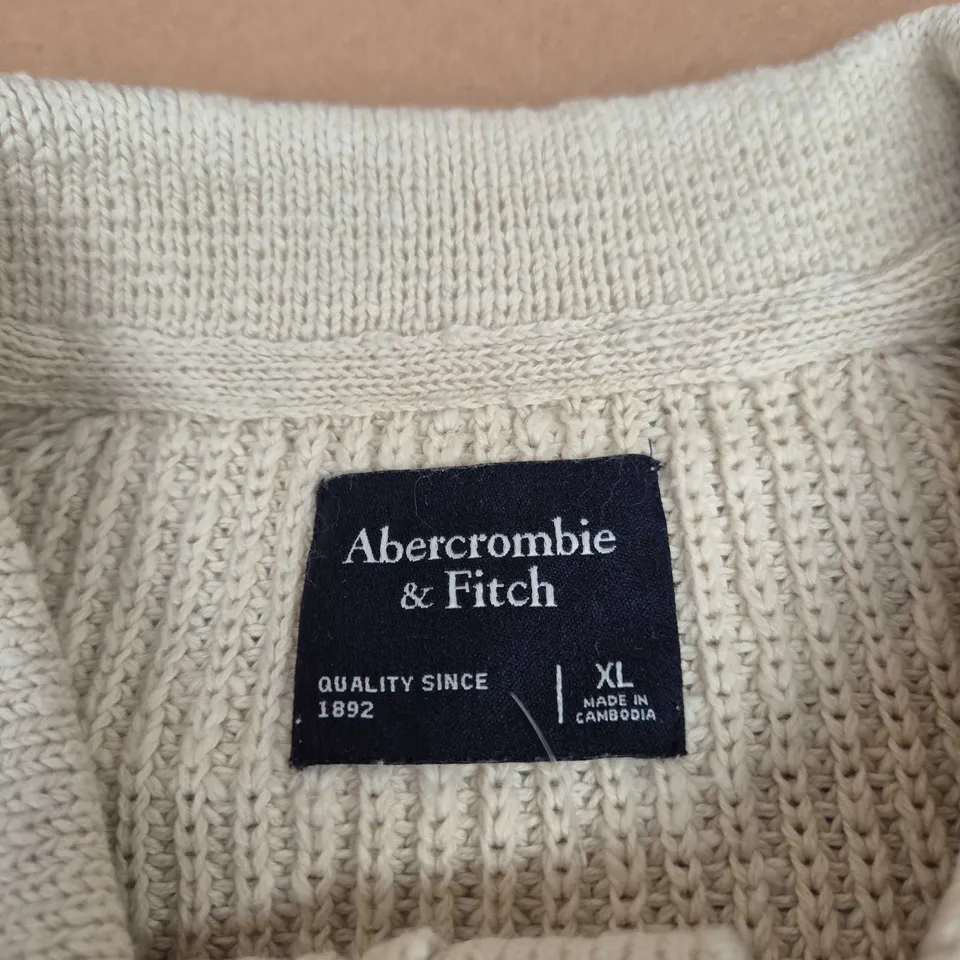 ABERCROMBIE & FITCH CARDIGAN – KNIT SWEATER, SIZE XL
