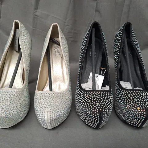 BOX OF APPROXIMATELY 10 ASSORTED PAIRS OF OCCASIONS BY CASANDRA SHOES IN VARIOUS COLOURS, STYLES, AND SIZES