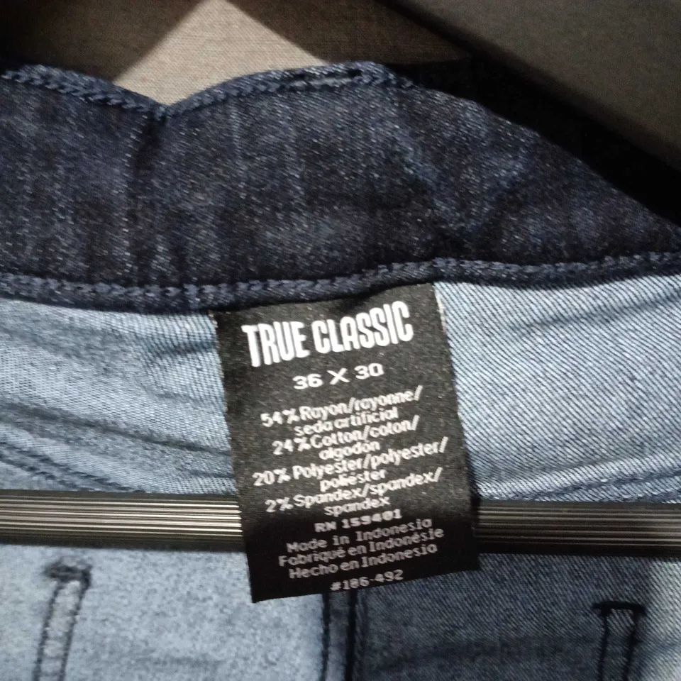 TRUE CLASSIC DENIM JEANS – MEN'S JEANS, WAIST 36, INSEAM 30