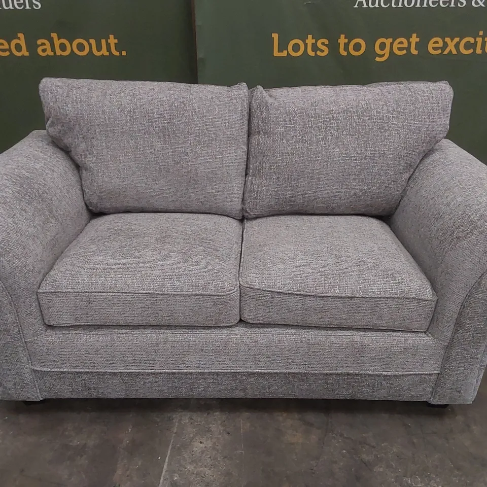 DURY CHUNKY WEAVE 2 SEATER STANDARD BACK SOFA - GREY RRP £599