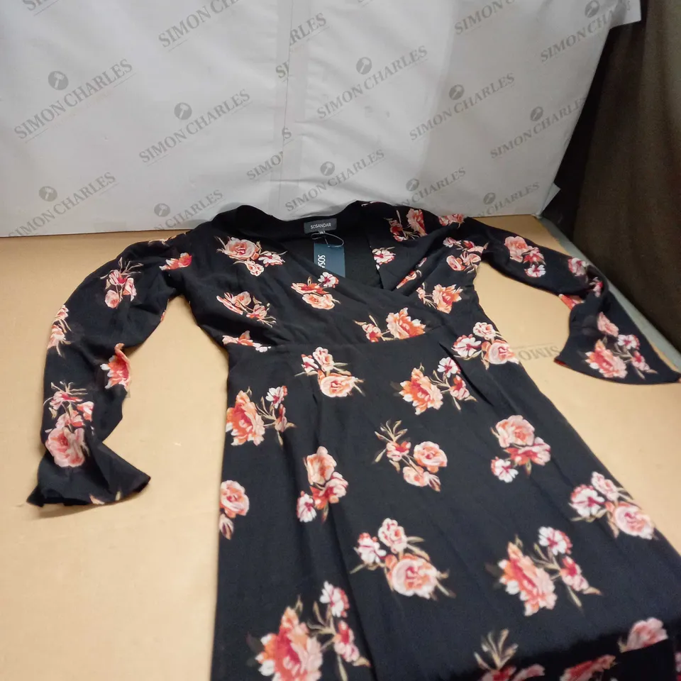 SOSANDAR RUFFLE NECK DRESS SIZE 12