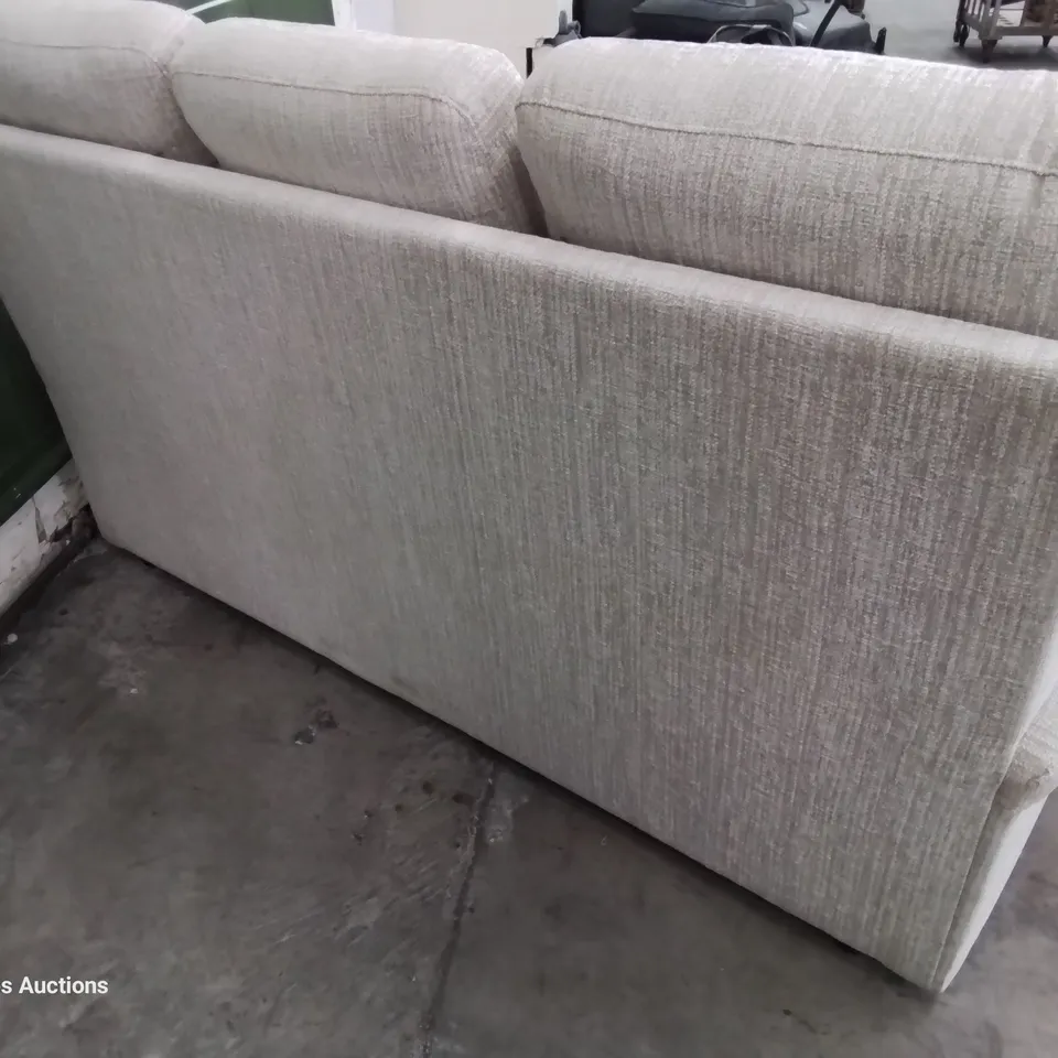 QUALITY BRITISH DESIGNER & MANUFACTURED G PLAN HOLMES THREE SEATER SOFA COPPICE DOVE FABRIC 
