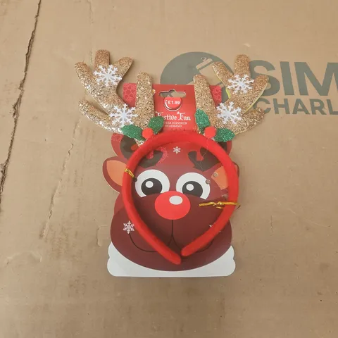 APPROXIMATELY 50 FESTIVE FUN GLITTER REINDEER HEADBANDS 