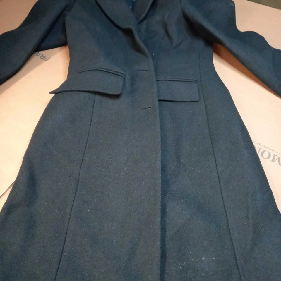 KAREN MILLEN FOREST ITALIAN WOOL BLEND TAILORED COAT - SIZE 8