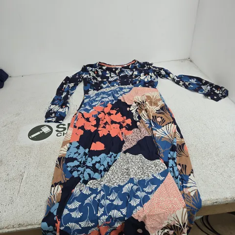 WHITE STUFF WOMEN'S PRINTED DRESS – FLORAL NAVY/BLUE, UK 10