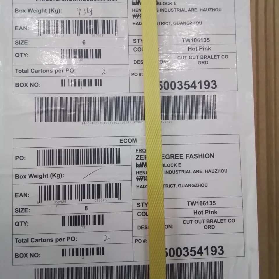  CASE OF MISSGUIDED HOT PINK STRAIGHT LEG CUT OUT TROUSERS SIZE 6 & 8