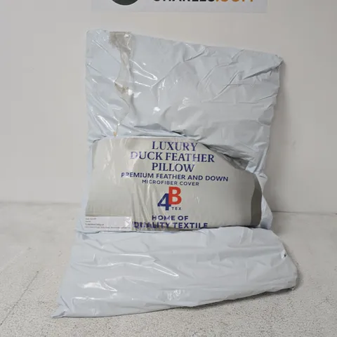 LUXURY DUCK FEATHER PILLOW WITH MICROFIBRE COVER