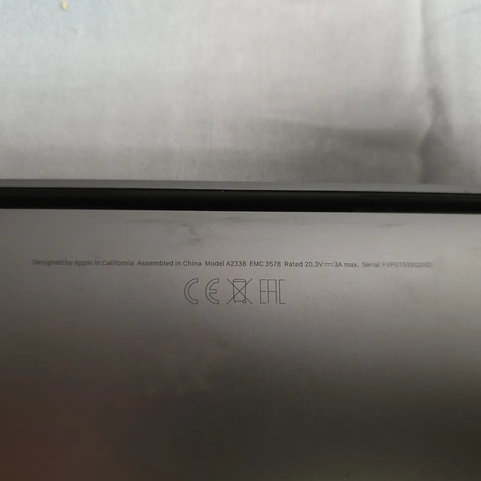 APPLE MACBOOK PRO 13-INCH (A2338) – SILVER (WATER DAMAGE)