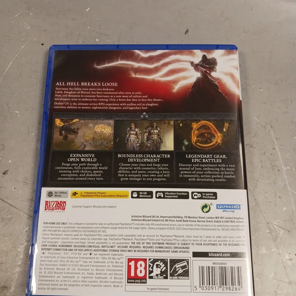 DIABLO IV FOR PS5 