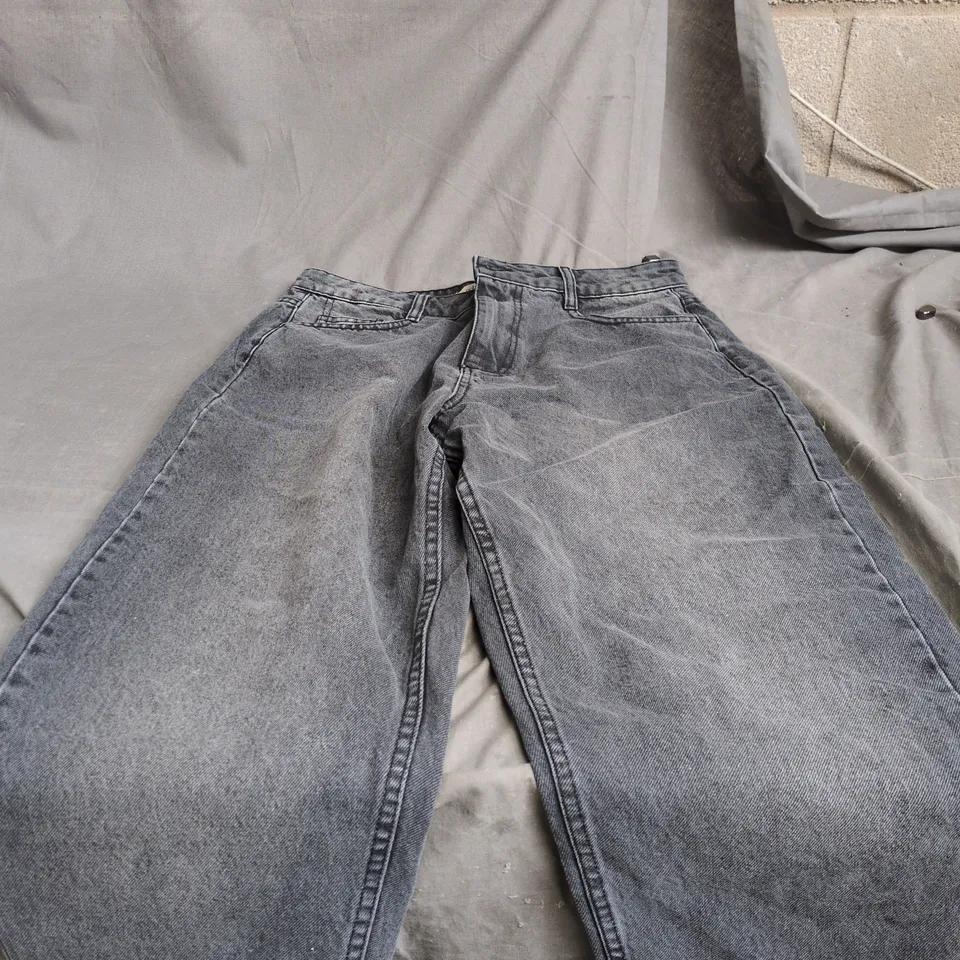 NOBODYS CHILD BARREL LEG SHORT BLACK JEANS UK12S WITH TAGS