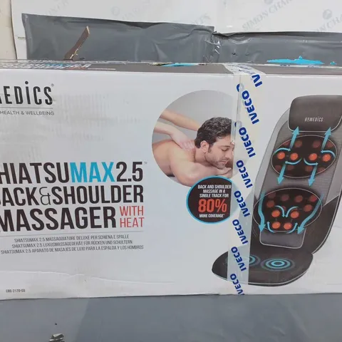 BOXED HOMEDICS SHIATSU MAX 2.5 BACK AND SHOULDER MASSAGER WITH HEAT CBS-2170-EU