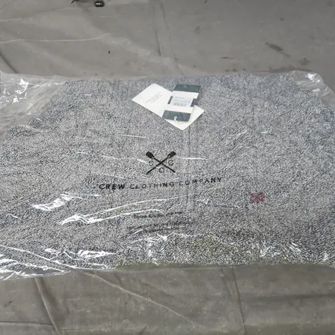 CREW CLOTHING COMPANY HALF ZIP KNIT JUMPER – GREY MARL – UK SIZE L