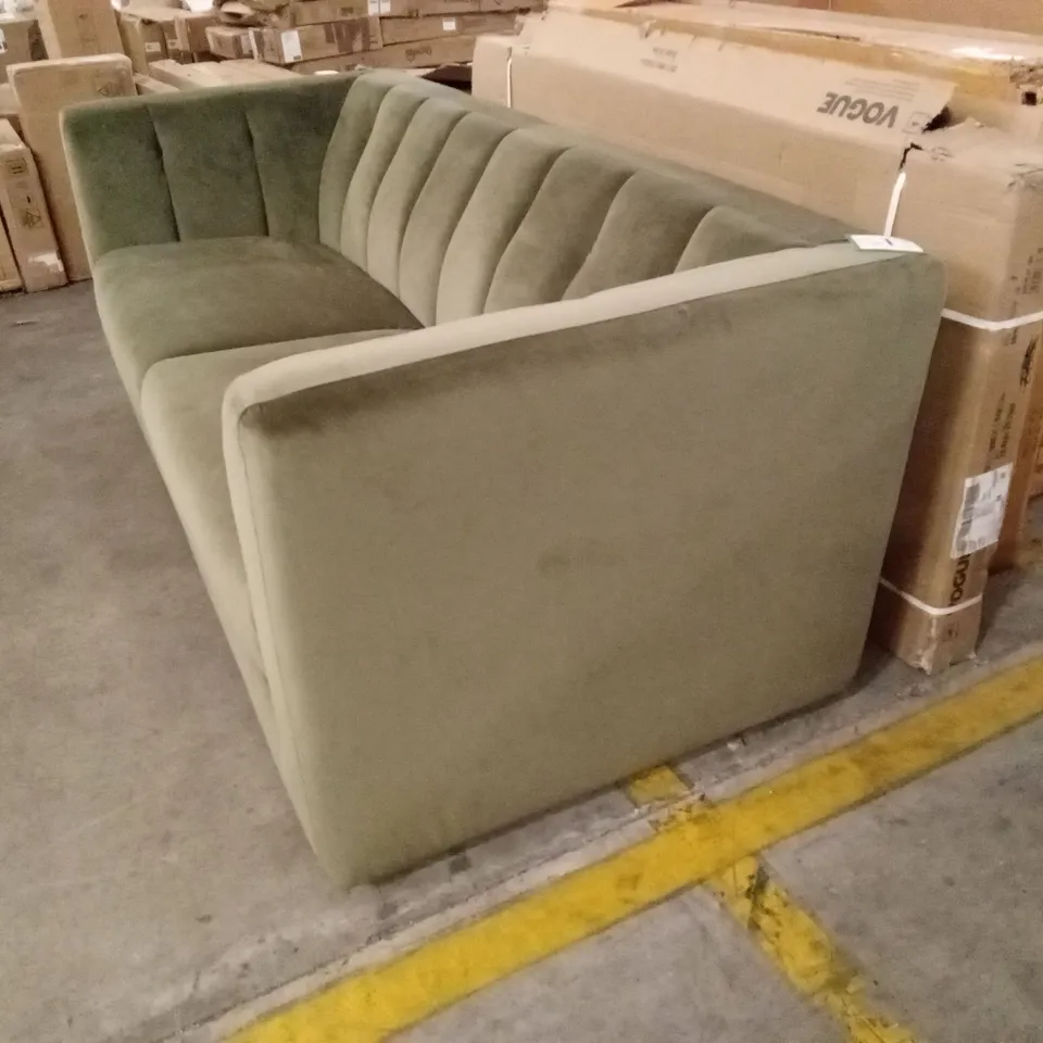 DANETTI VALENTINA 3 SEATER SOFA IN OLIVE GREEN SIGNATURE VELVET