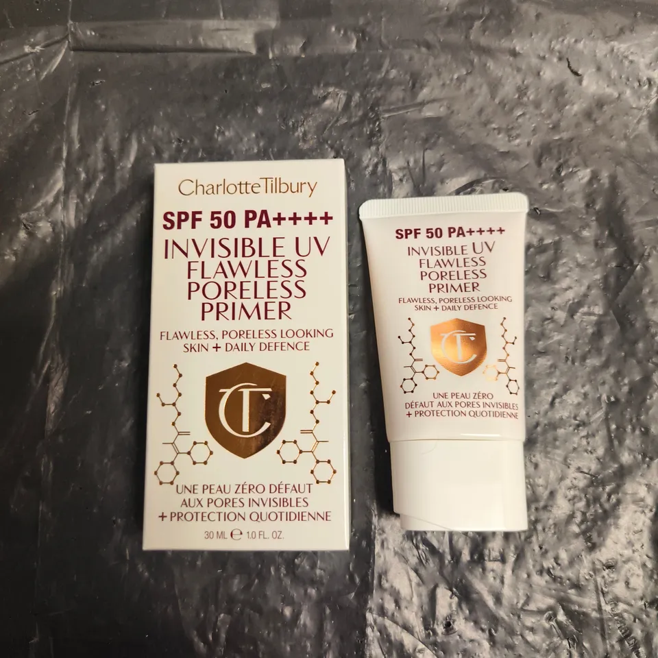 CHARLOTTE TILBURY SPF 50 PA++++ INVISIBLE UV FLAWLESS PORELESS PRIMER – 30 ML