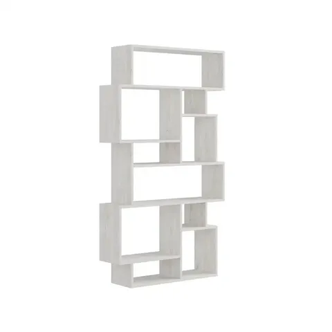 BOXED KARMATO MODERN BOOKCASE DISPLAY UNIT TALL - WHITE
