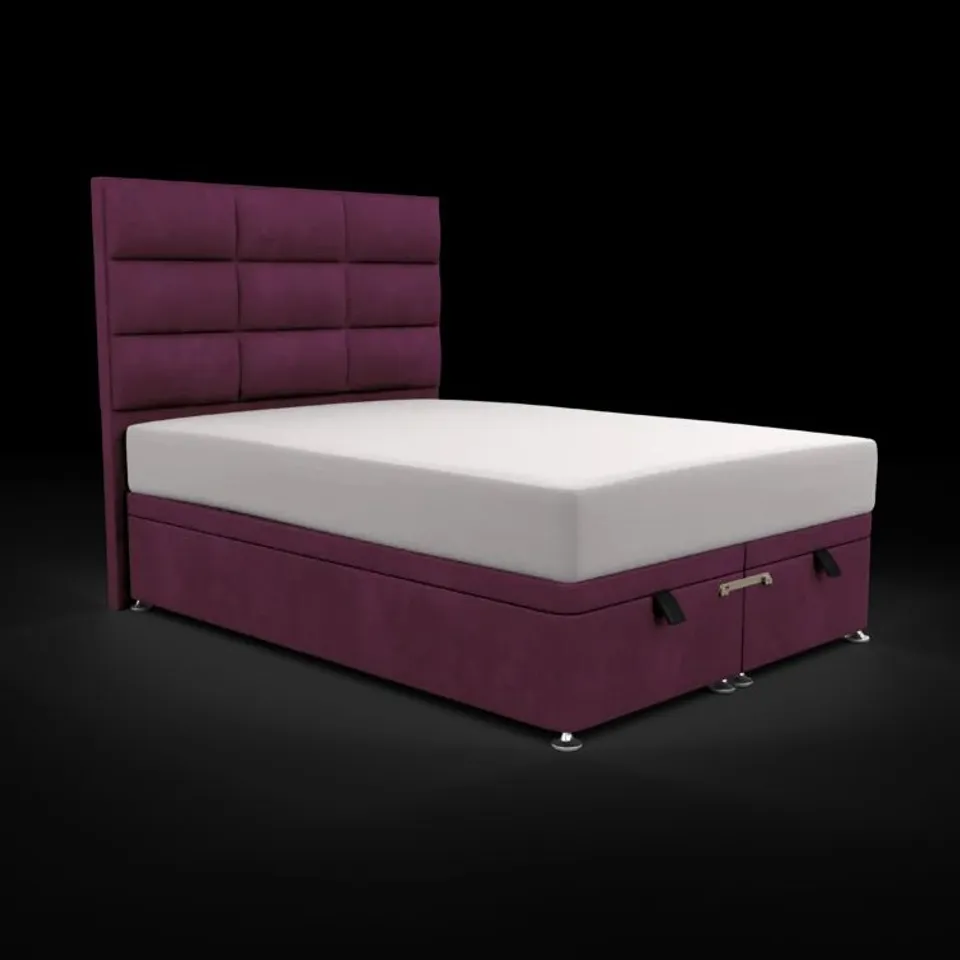 PREMIUM UPHOLSTERED OTTOMAN SUPER KING DIVANBASE (3 BOXES)