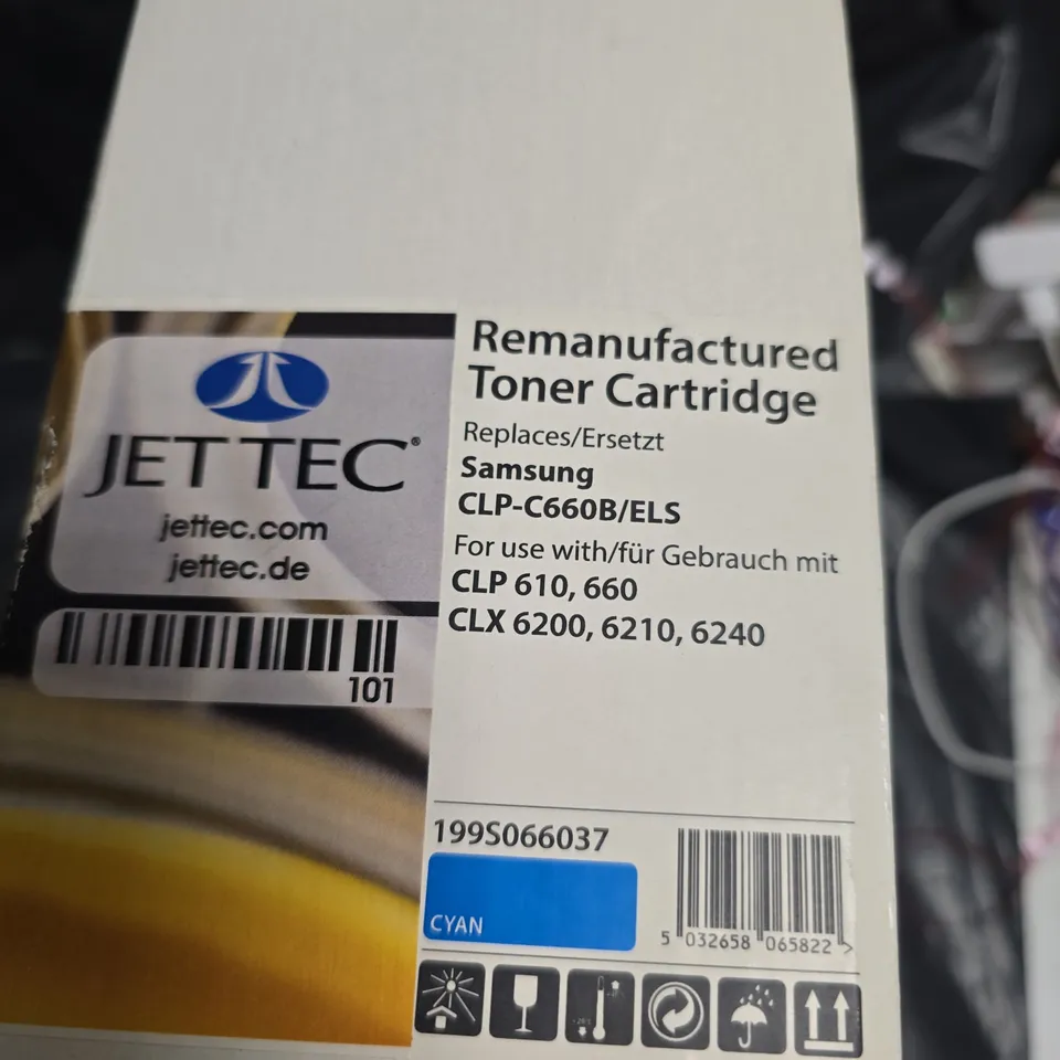 JET TEC REMANUFACTURED TONER CARTRIDGE REPLACEMENT FOR SAMSUNG CLP-C660B/ELS - CYAN