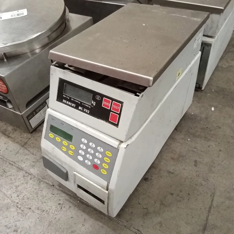 HERBERT BC-702 CHECK-WEIGHING SCALE & LABELER 