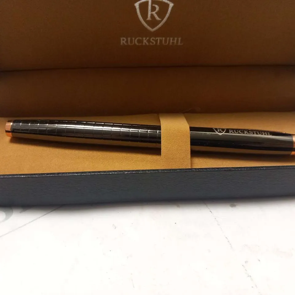 RUCKSTUHL STAINLESS STEEL LUXURY PEN IN GIFT BOX – HAND ASSEMBLED – RRP £80