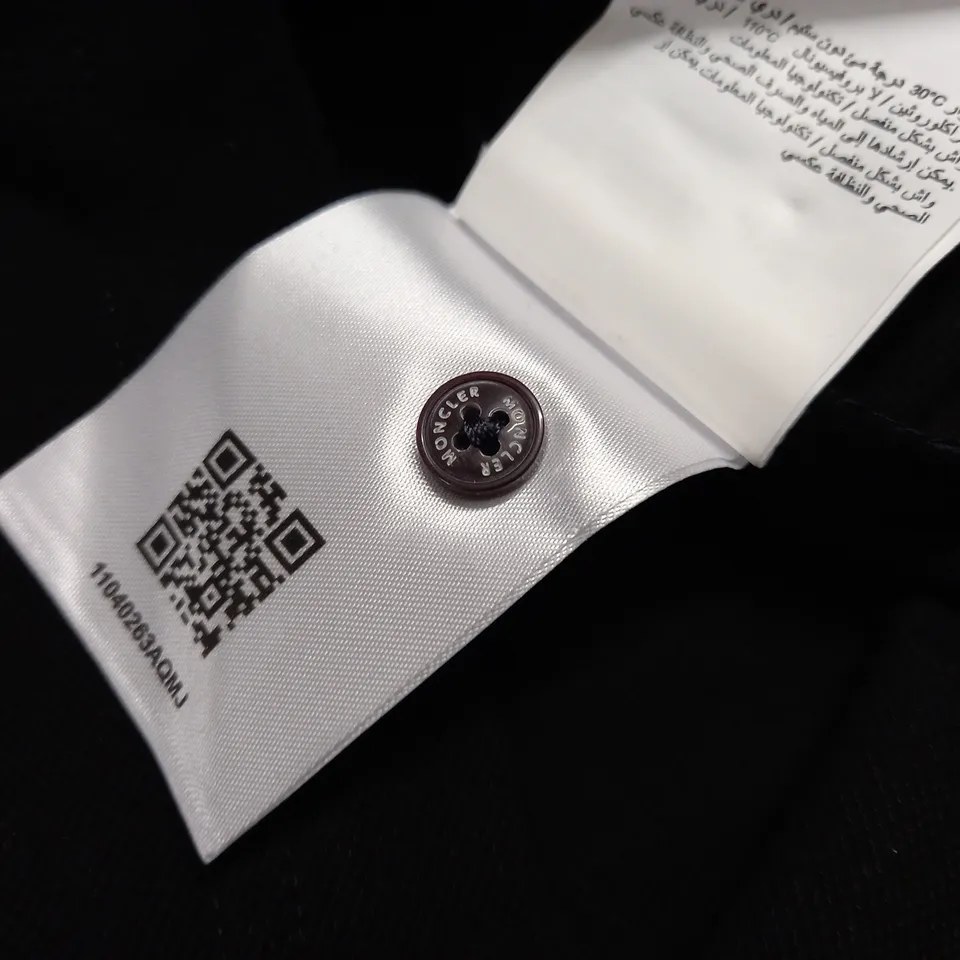 MONCLER BLACK POLO SHIRT - S