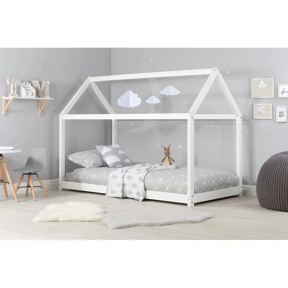 BOXED ARIYA 3' SINGLE BED FRAME - WHITE (1 BOX)