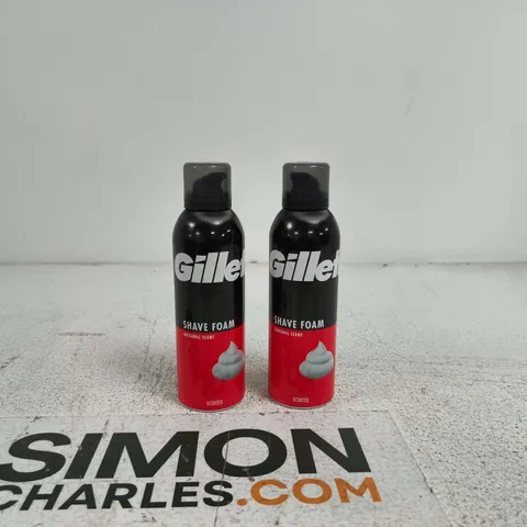 TOTE OF 6 GILLETTE SHAVE FOAM