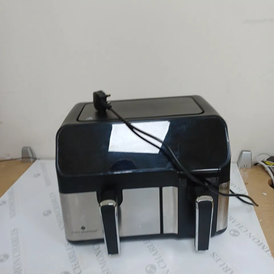 BOXED COOK'S ESSENTIALS 7.7L DUAL AIR FRYER 