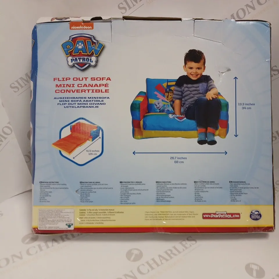 BOXED PAW PATROL FLIP OUT MINI SOFA  RRP £24.99