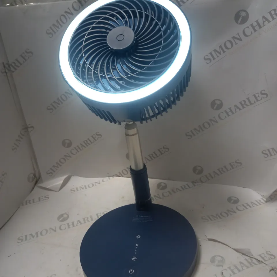 BOXED SALTER PROFESSIONAL CORDLESS LED FOLDABLE FAN, BLUE