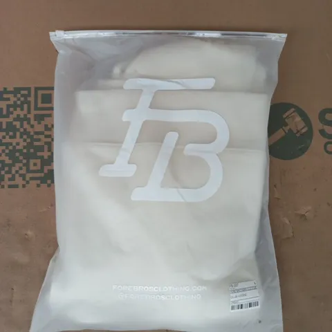 BAGGED FOUR BROTHERS CLUB HOODIE IN CREAM SIZE LARGE