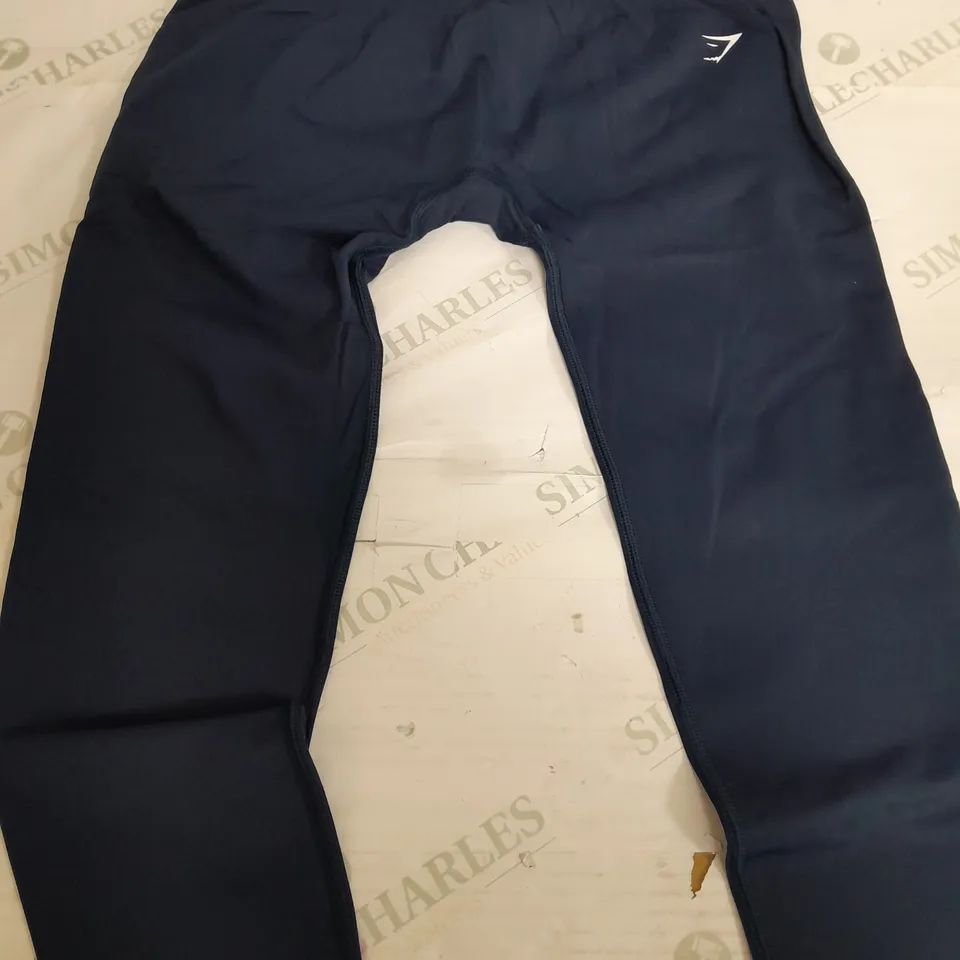 GYMSHARK NAVY STRECH LEGGING - LARGE