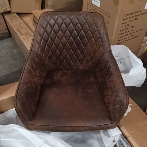 BOXED BAR STOOL (SET OF 2) - BROWN/BLACK (1 BOX)