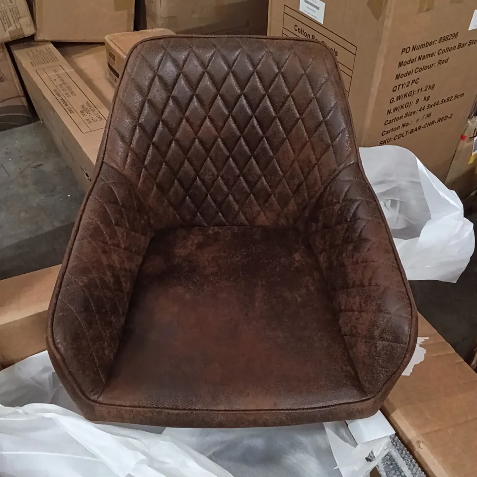 BOXED BAR STOOL (SET OF 2) - BROWN/BLACK (1 BOX)