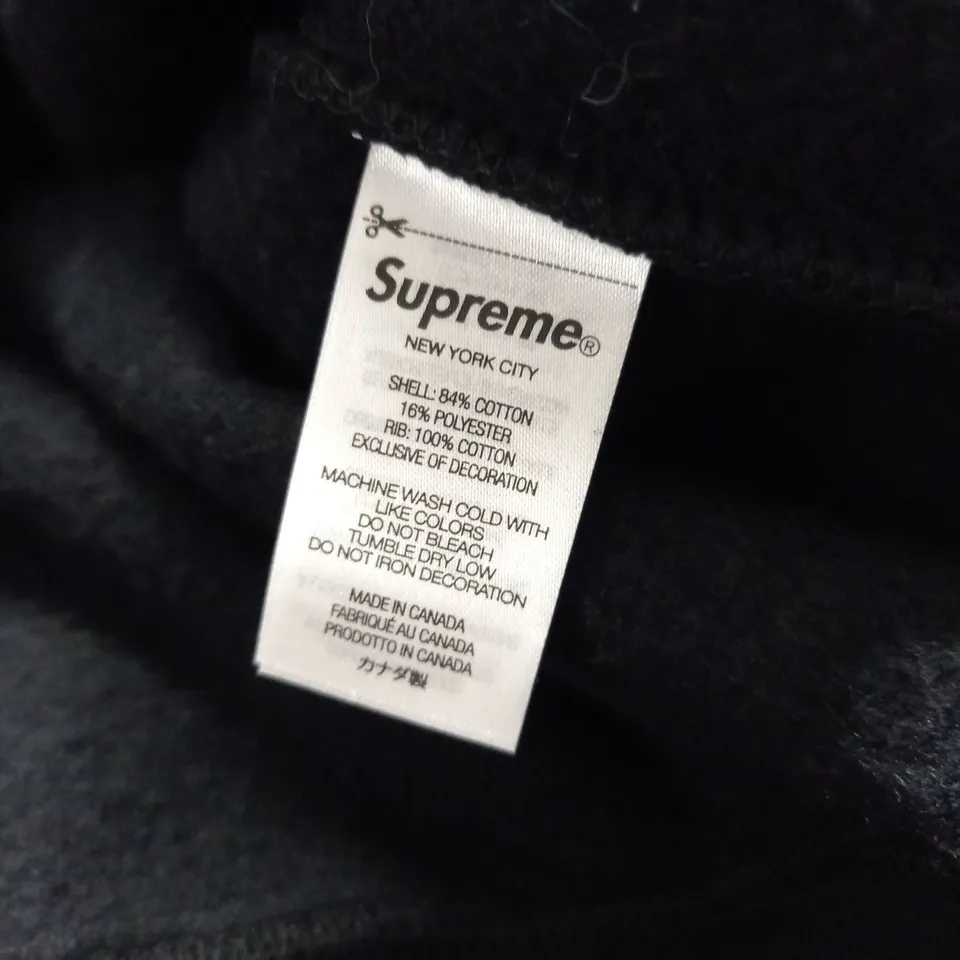 SUPREME BLACK CREW JUMPER - LARGE