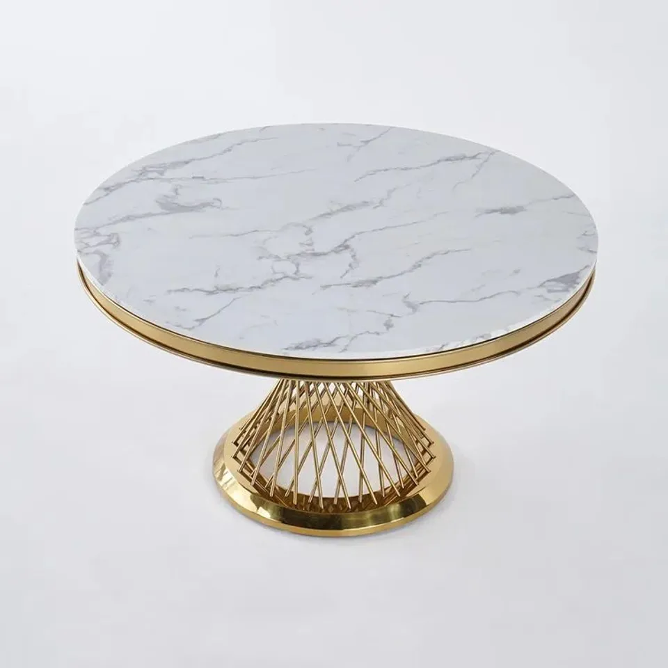 BOXED TRUBY ROUND DINING TABLE  