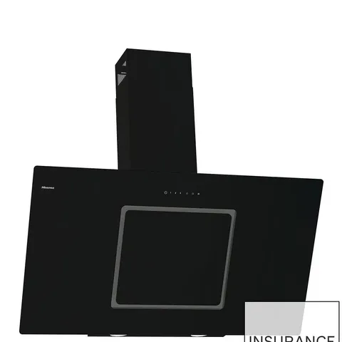 HISENSE CH10IN14BBUK 100CM BLACK GLASS ANGLED COOKER HOOD - JET BLACK