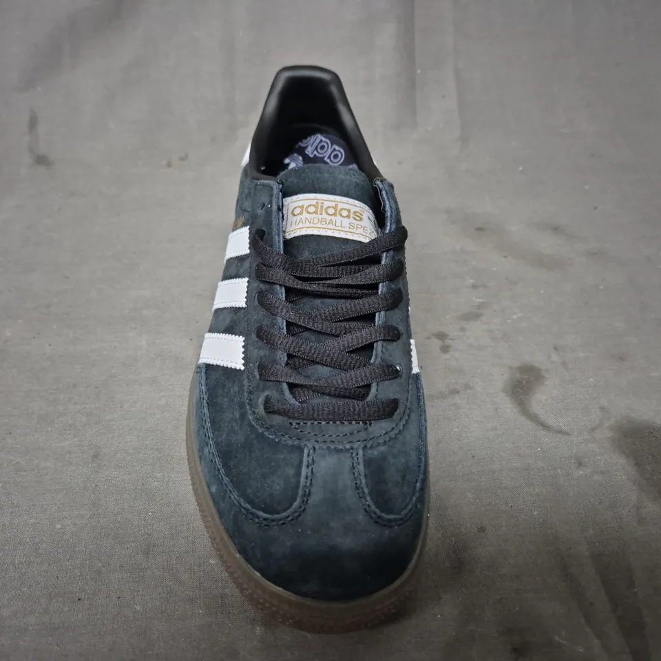 BOXED PAIR OF ADIDAS HANDBALL SPEZIAL SHOES IN RUSTIC BLACK UK SIZE 6