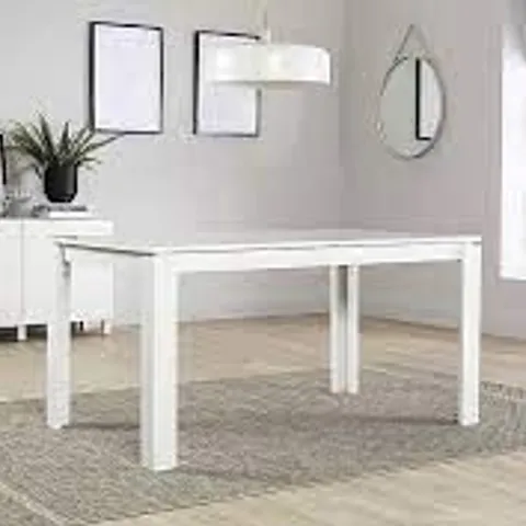 BOXED ASPEN WHITE 150-180CM EXTENDING DINING TABLE (1 BOX)