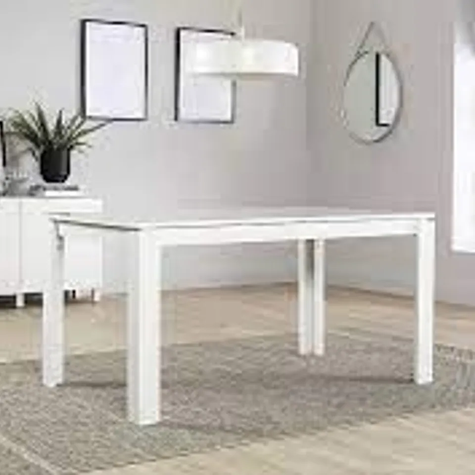 BOXED ASPEN WHITE 150-180CM EXTENDING DINING TABLE (1 BOX)