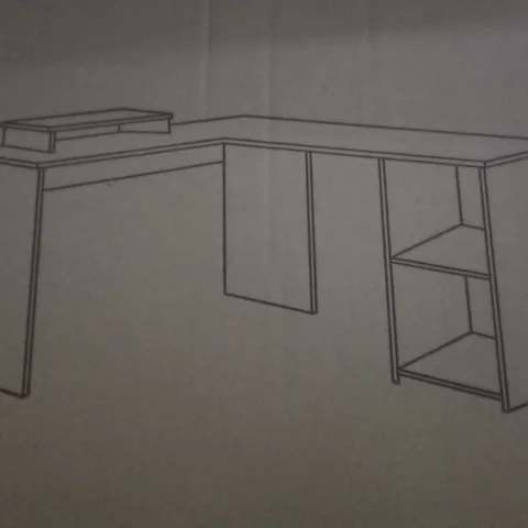 PALLET OF APPROXIMATELY 18 L-SHAPED COMPUTER DESKS