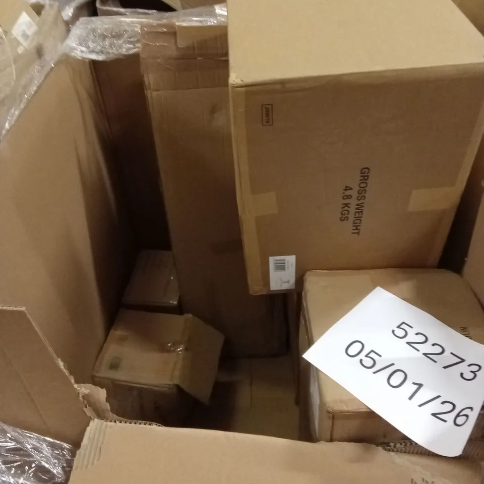 PALLET TO CONTAIN A LARGE QUANTITY OF DESIGNER HOME LIGHTING GOODS AND PRODUCTS 